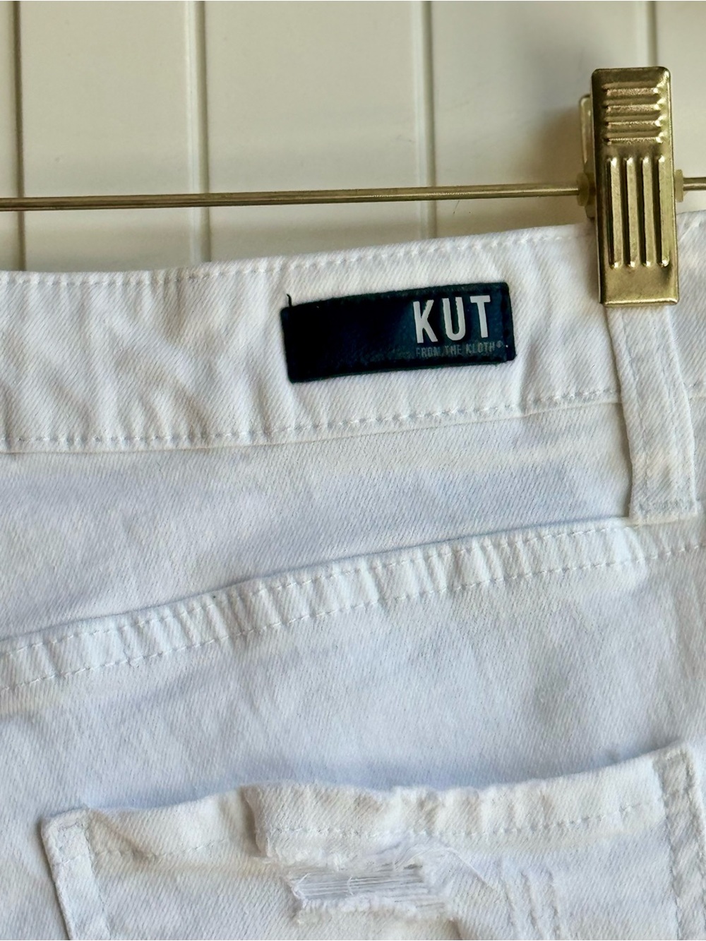 KUT from the Kloth White Ankle Straight Leg Jeans Size 8 KP129TK35 Stretch - Picture 6 of 10